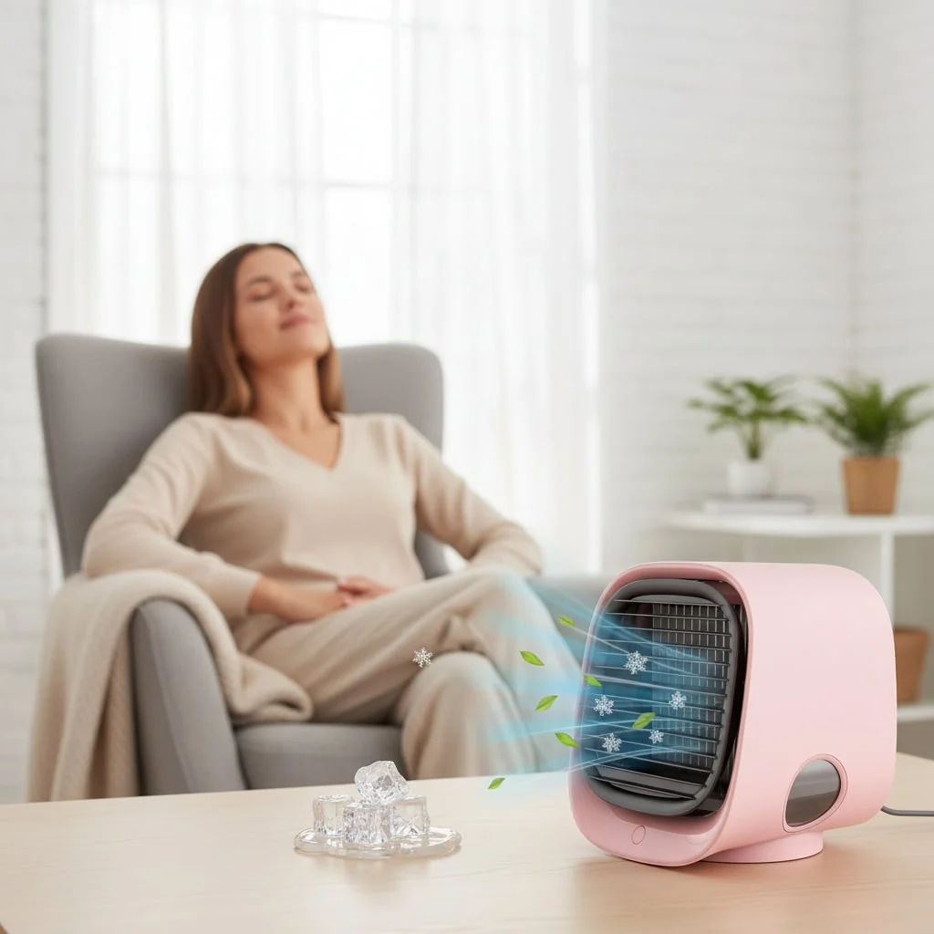 Portable Air Conditioner Mini Personal Cooling Fan USB - Image 7